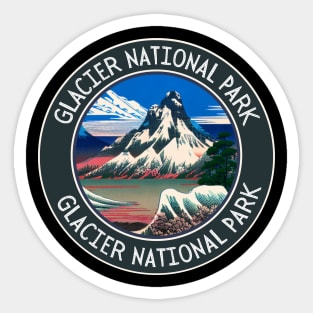 Glacier National Park Hiking and Travel Lovers Sticker